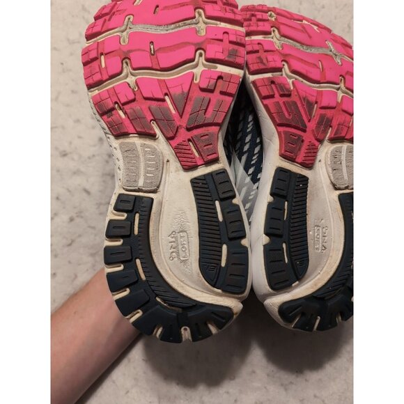 BROOKS WOMENS GHOST 13 1203381B391 REFLECTIVE POND/PINK/ICE RUNNING SHOES Size 7 - Picture 10 of 11